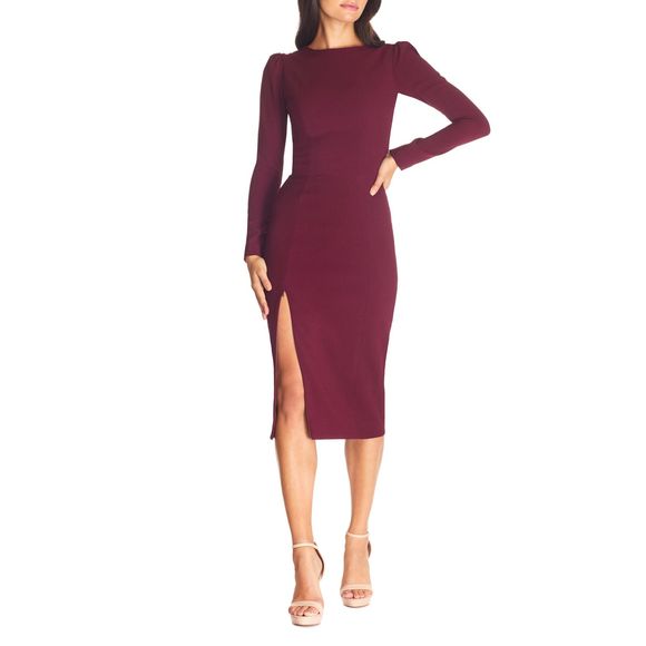 dress the population burgundy